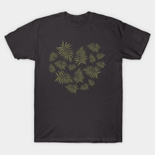 Green Leaves heart T-Shirt